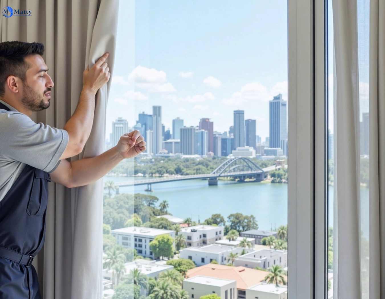 Professional curtain steam cleaning service burpengary-east QLD by Matty Curtain Cleaning
